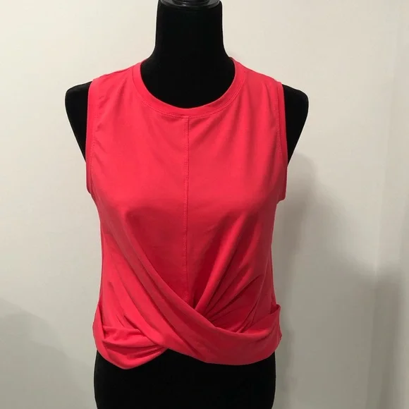 NWOT Pink Twist Front Slightly Cropped Tank - Picture 4 of 10